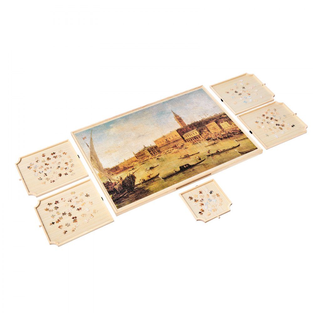2000-teiliges drehbares Puzzle-Brett mit 5 Schubladen und Abdeckung, tragbarer Puzzle-Tisch (1045 x 763 x 36 mm), Puzzle-Zubehör für Erwachsene, Puzzle-Organizer, Aufbewahrungssystem, Puzzle-Bretter