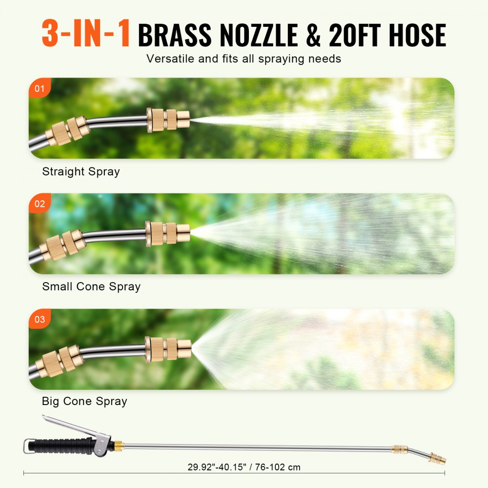 ATV Sprayer, 7L/min Pressure Sprayer, 12V Pump, 0.1-0.5MPa Pump, Operating Pressure Sprayer, 0-72 PSI Pressure Sprayer, Includes 20ft Hose, 8ft Quick Release Line, Ideal for ATVs, UTVs, Tractors ATV Sprayer, 7L/min Pressure Sprayer, 12V Pump, 0.1-0.5MPa Pump, Operating Pressure Sprayer, 0-72 PSI Pressure Sprayer, Includes 20ft Hose, 8ft Quick Release Line, Ideal for ATVs, UTVs, Tractors