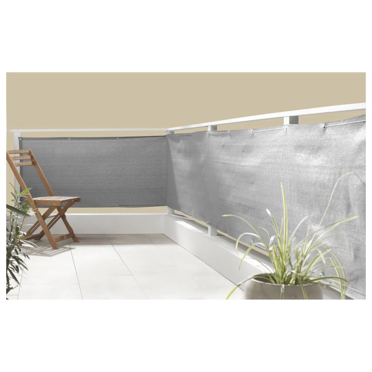 LIVARNO® balcony privacy screen / fence privacy screen (balcony privacy screen 600 x 75 cm, light gray) LIVARNO® balcony privacy screen / fence privacy screen (balcony privacy screen 600 x 75 cm, light gray)
