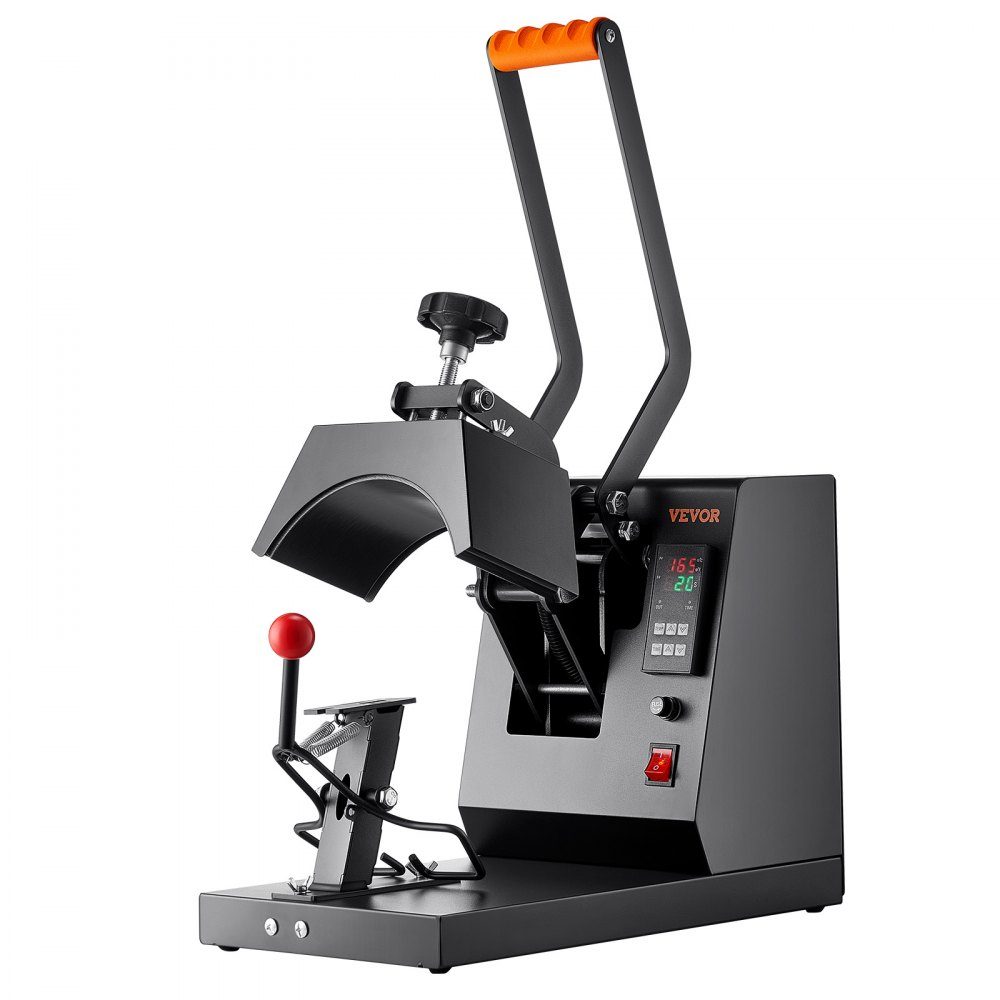 Hat Heat Press, 4 in 1 Cap Heat Press, 6 x 3 Inch Folding Cup Sublimation Transfer, LCD Digital Timer Temperature Control with 4 Curved Heating Elements (6 x 3/6.7 x 2.7/6.7 x 2.7 x 2.7 cm)