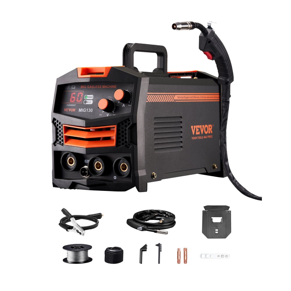 Spawarka MIG, Synergiczna spawarka MIG 130A, Bezgazowa spawarka drutem rdzeniowym, Przenośna spawarka MIG z technologią inwertorową IGBT i cyfrowym wyświetlaczem Spawarka MIG, Synergiczna spawarka MIG 130A, Bezgazowa spawarka drutem rdzeniowym, Przenośna spawarka MIG z technologią inwertorową IGBT i cyfrowym wyświetlaczem