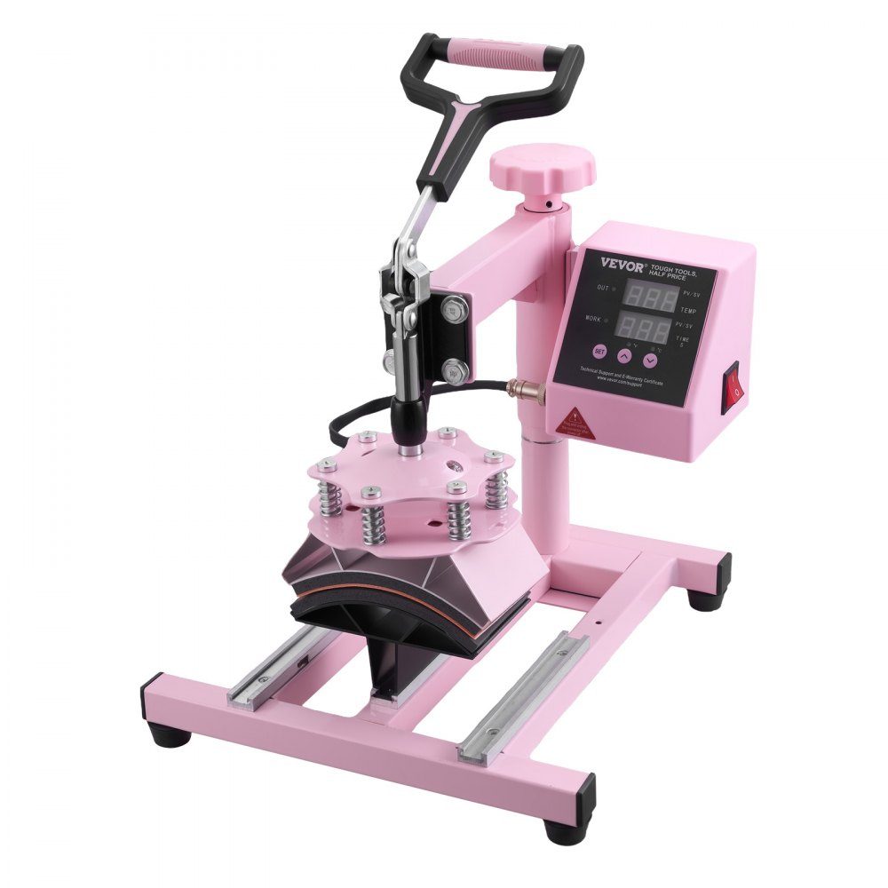 Transferpresse, 38 x 38 cm, 8-in-1-Tumblerpresse, T-Shirts, Rosa
