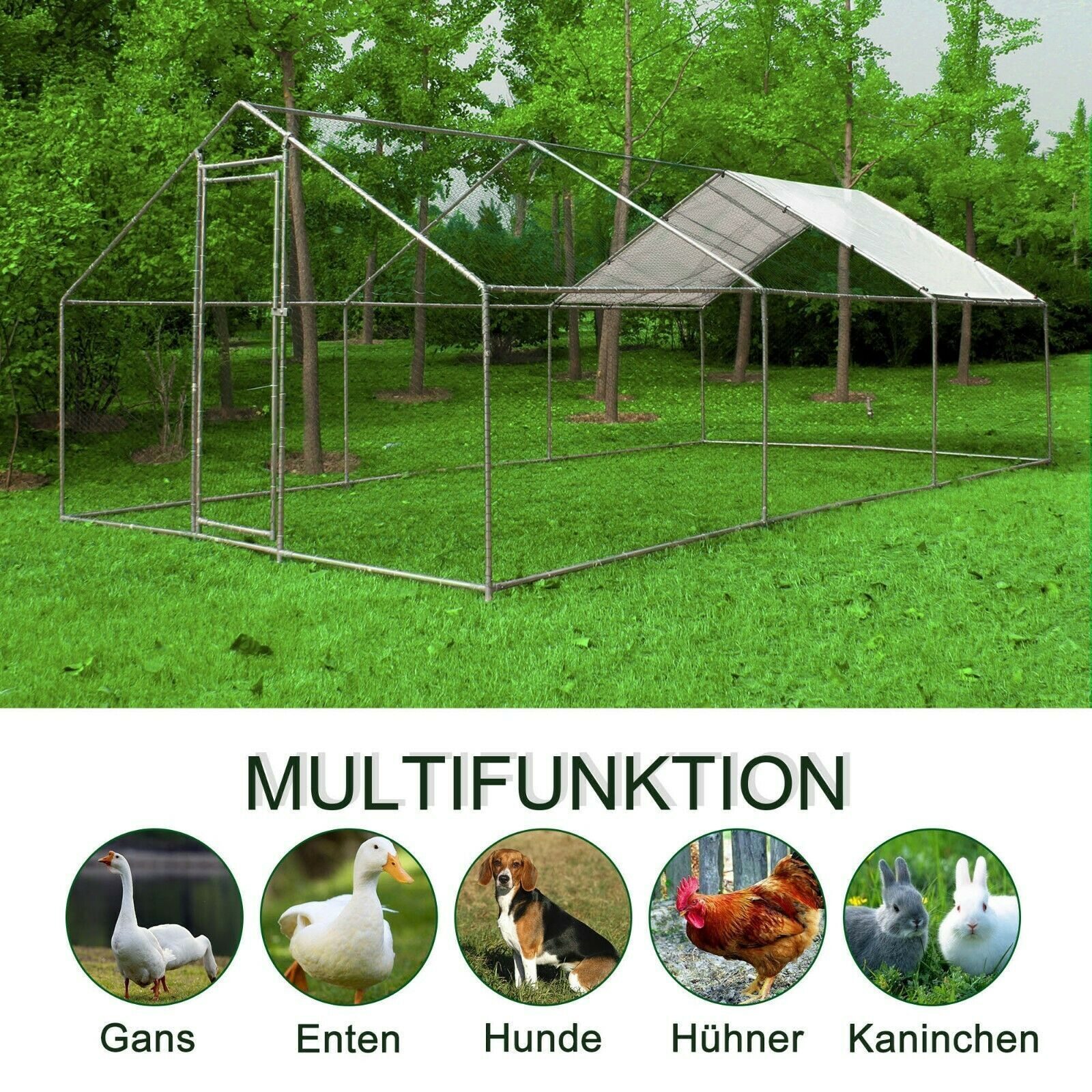 Hühnerkäfig Käfig Kleintierstall Huhn Hühnerstall Hühnerhaus Außengehege Kleintiergehege Voliere Hundehütte