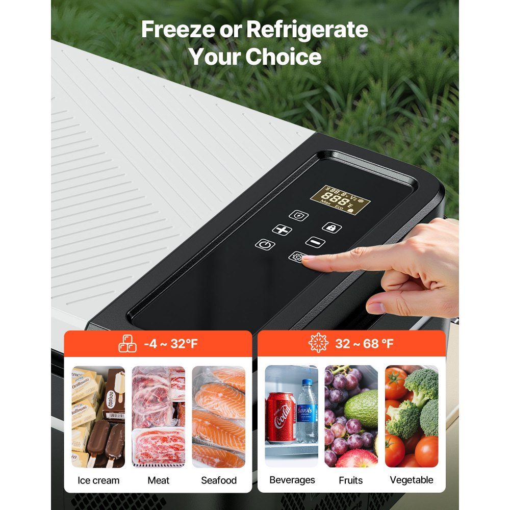 Refroidisseur à compresseur 20 L 12/24 V DC avec contrôle par application, Réf. rigérateur de voiture 100-240 V AC pour camping, voyage, camion, pêche, refroidisseur thermoélectrique portable