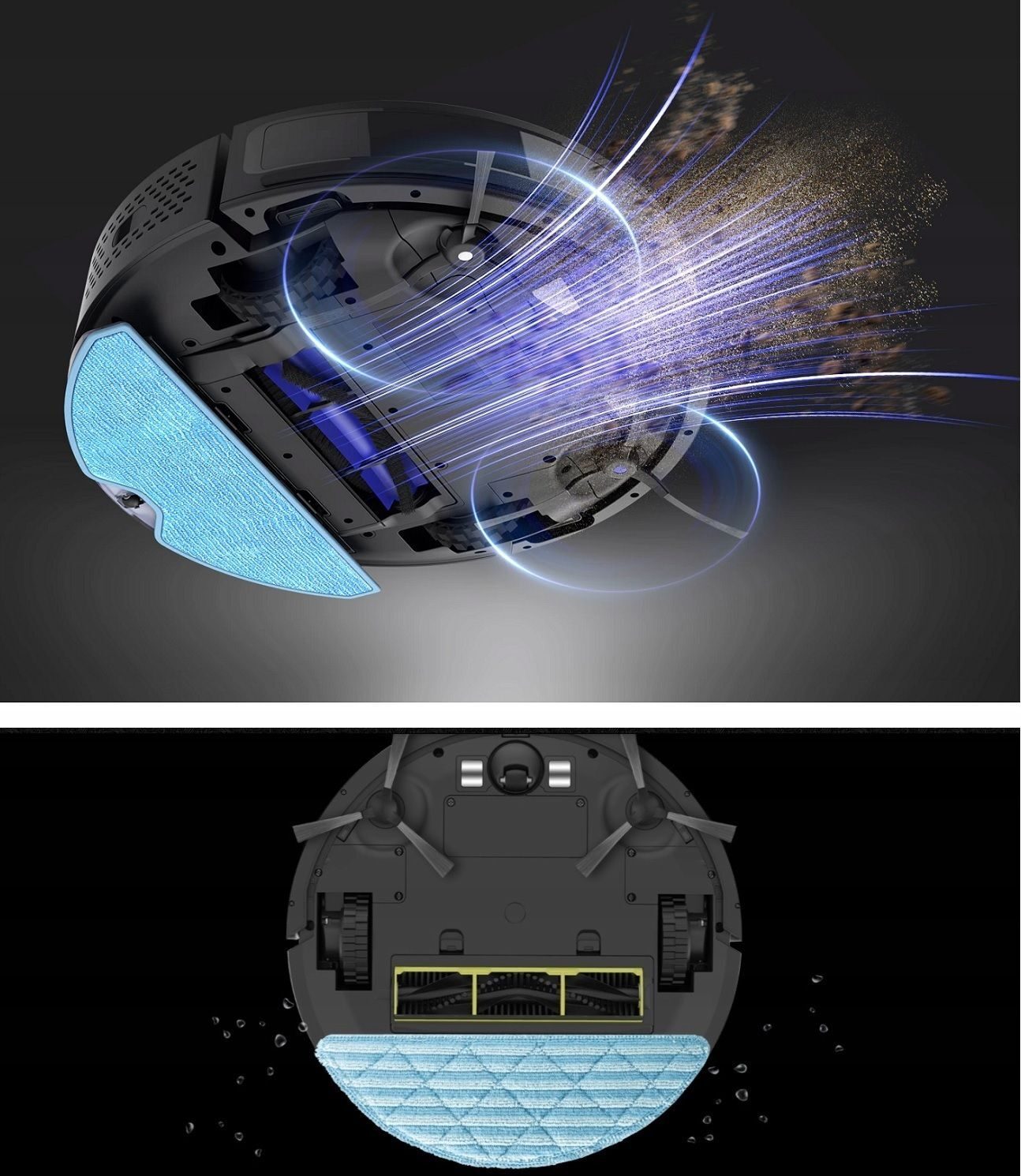 Robot vacuum cleaner, robot mop complete set with Amazon Alexa voice control app