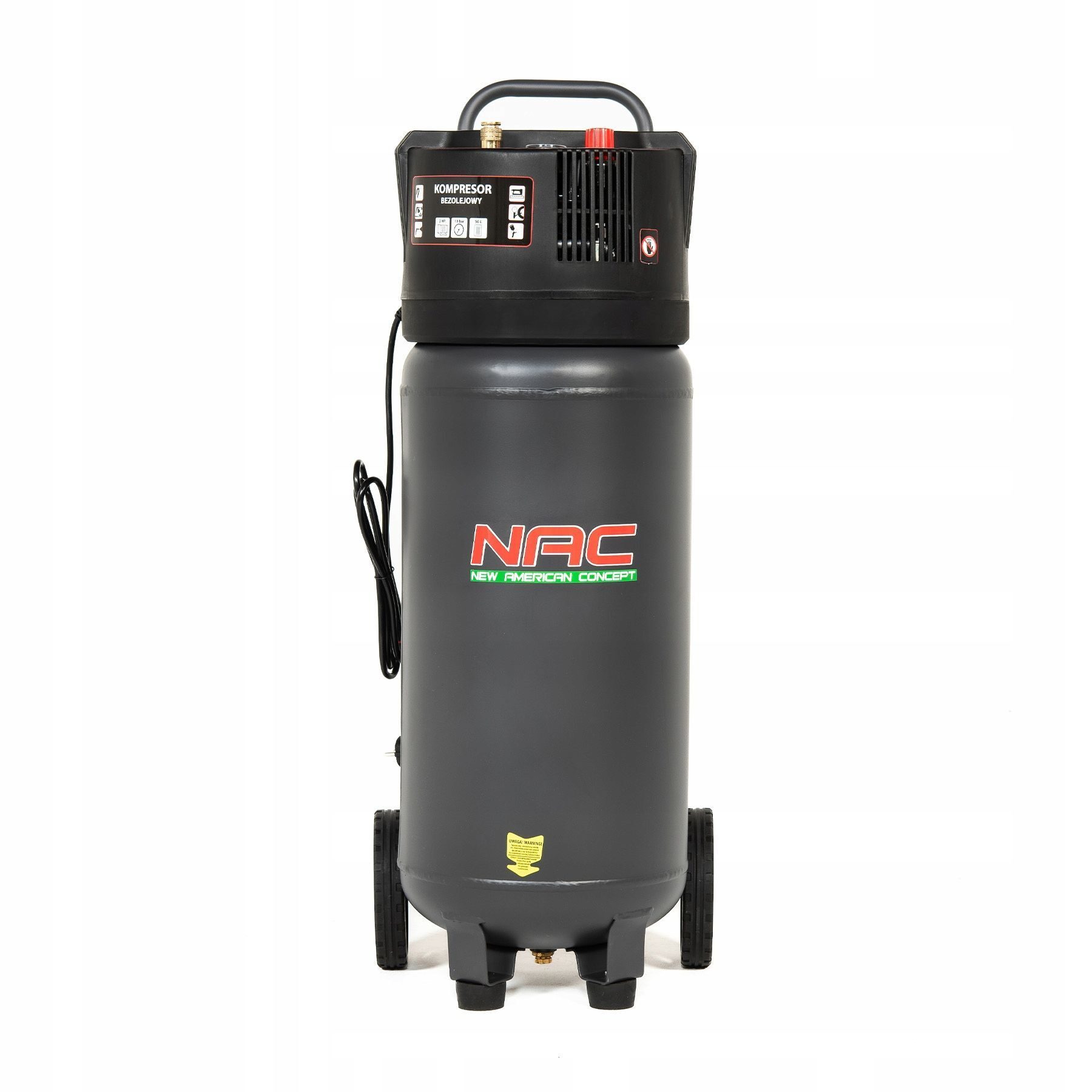 ÖLFREIER NAC Vertikalkompressor Kompressor 50L 10bar 176l/min