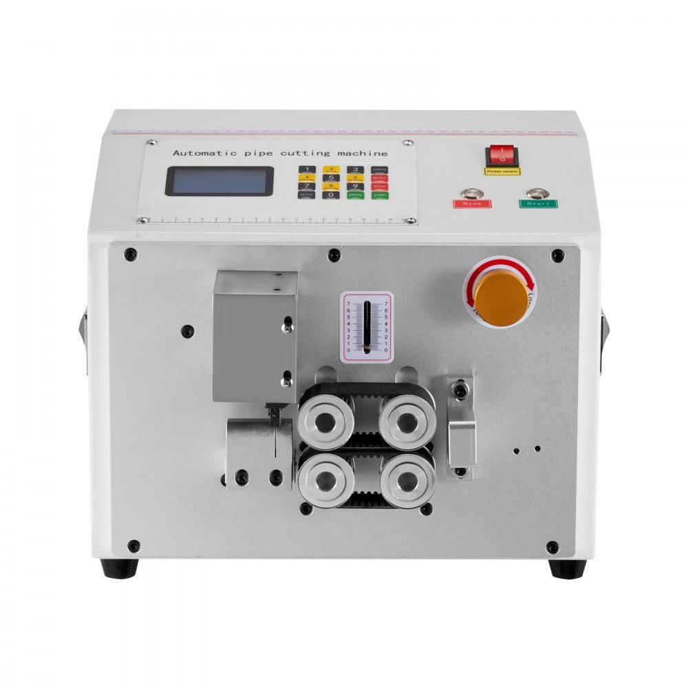 Automatic shrink tube cutter, pipe cutting machine with LCD display, 1-20mm cutting diameter, 0.1-99999.9mm cutting length for PVC-PE pipes, silicone pipes, soft water pipes