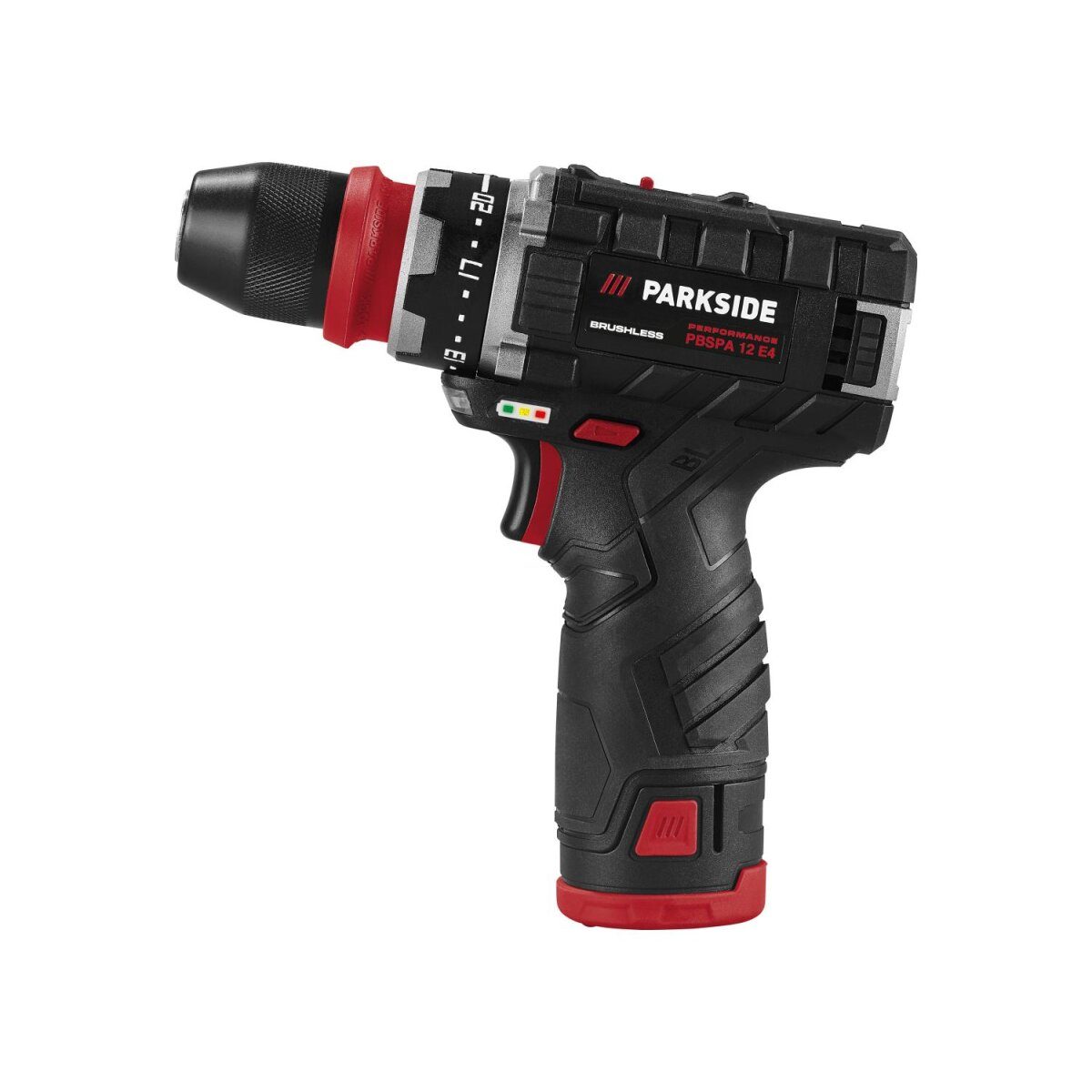 PARKSIDE PERFORMANCE® 12 V cordless drill/driver starter set “PBSPA 12 E4”, with batteries and charger