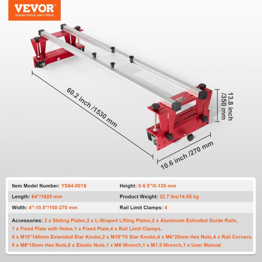 Router Cart 1625mm Portable Adjustable Panel Smoother DIY Woodworking Router Cart Panel Guide Trimming Planer for Wood Smoothing