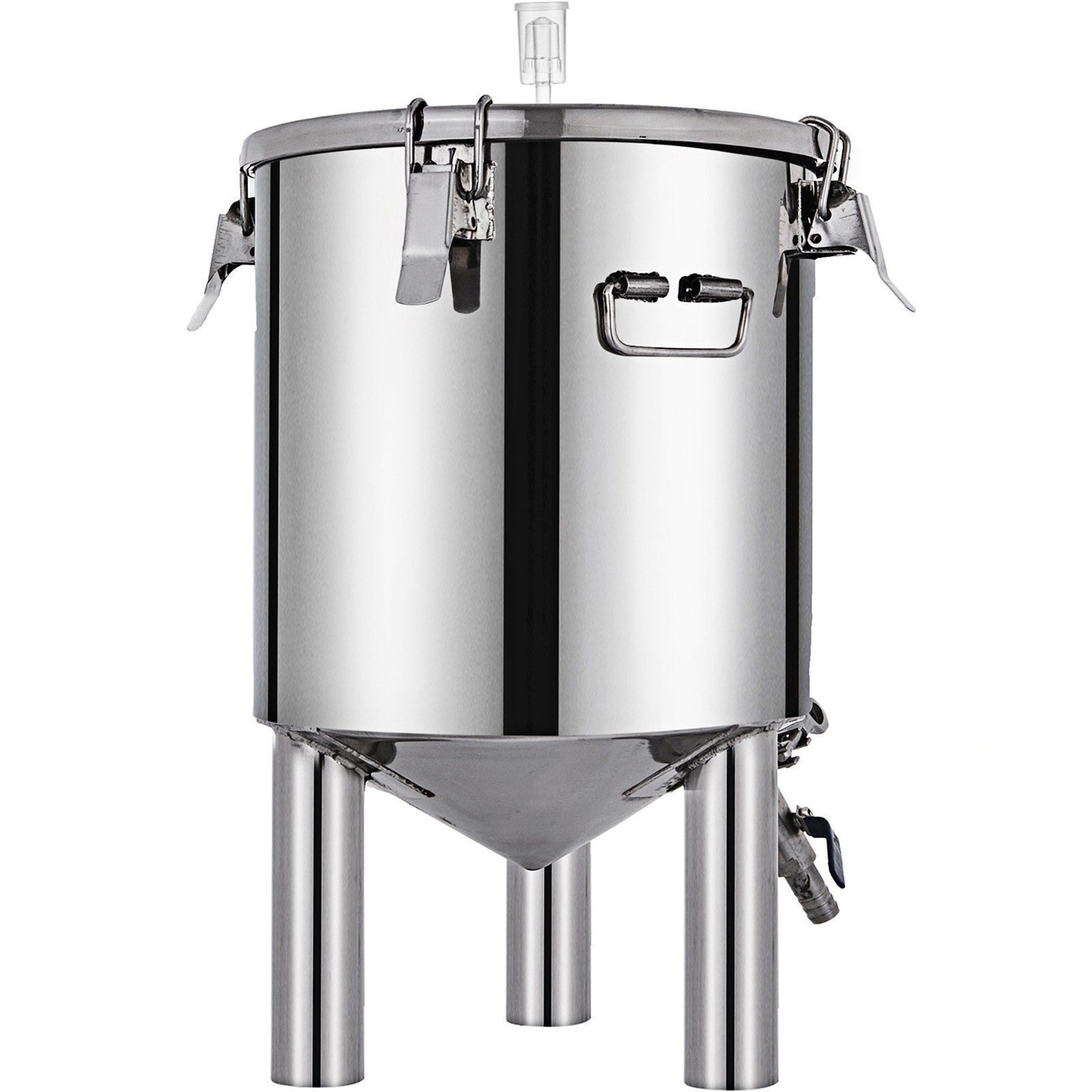 Weinfass, 30 l, Edelstahl, 430 x 560 x 330 mm, für die Lagerung und Verteilung von Milch, Öl, Wein, Suppe usw.