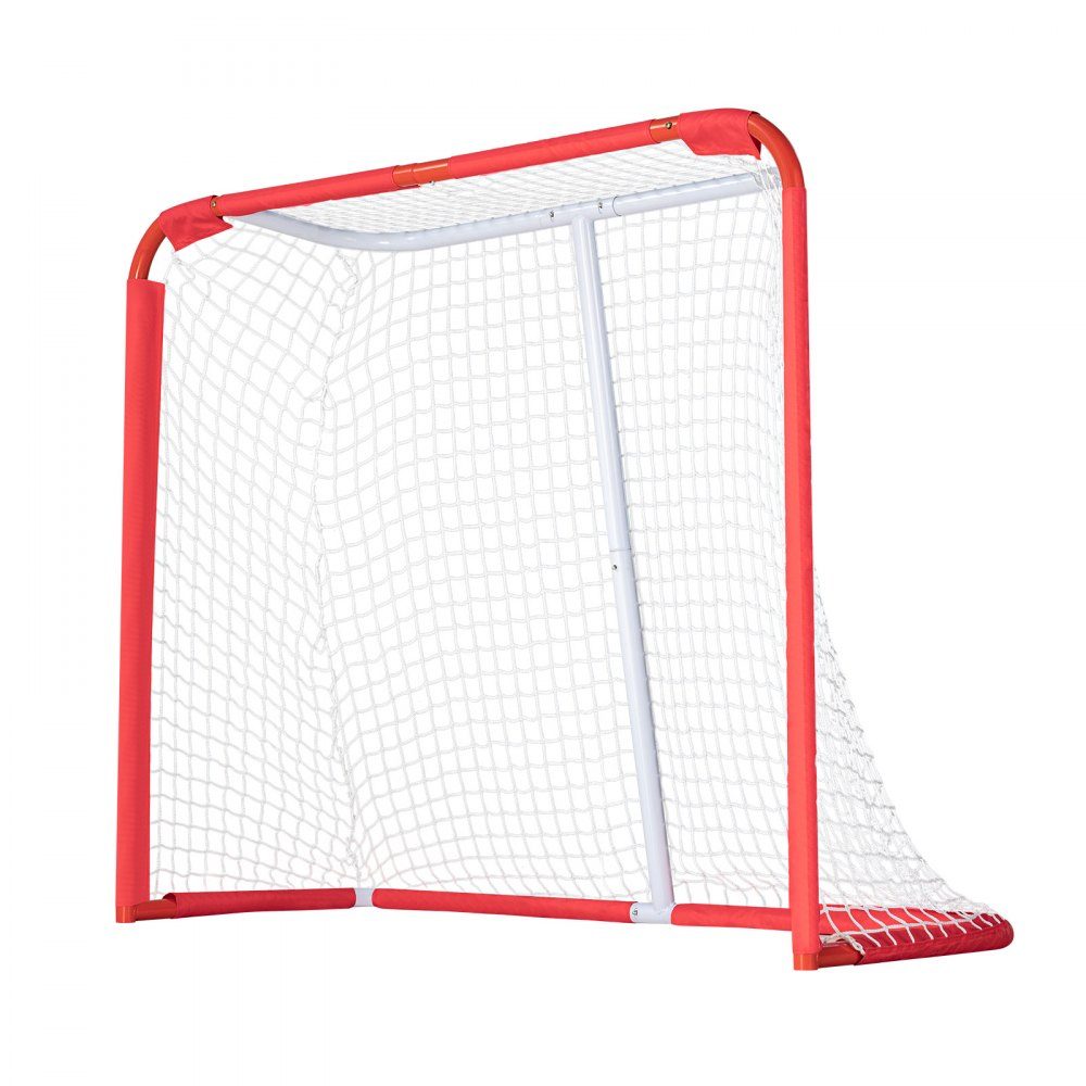 Hockey Goal Street Hockey Net Street Hockey Goal Hockey Net 137x60x112cm Hockey Training Goal Set Hockey Street Set Portable Indoor Outdoor Hockey Goal with Net White Red Training