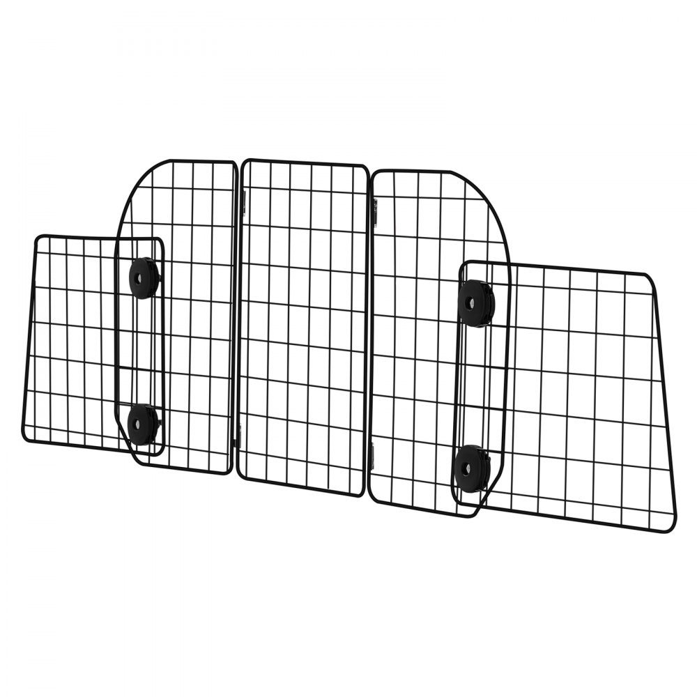 Dog Car Barrier Adjustable Divider Dog Gate (928x423mm) Car Back Seat Guard Wire Mesh Pet Barrier Universal Fit Car Barrier for SUVs Trucks