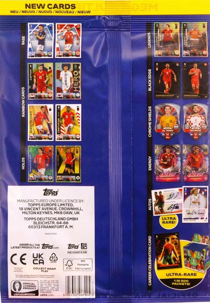 EURO 2024 Topps-kaarten Mega Multipack met bonus