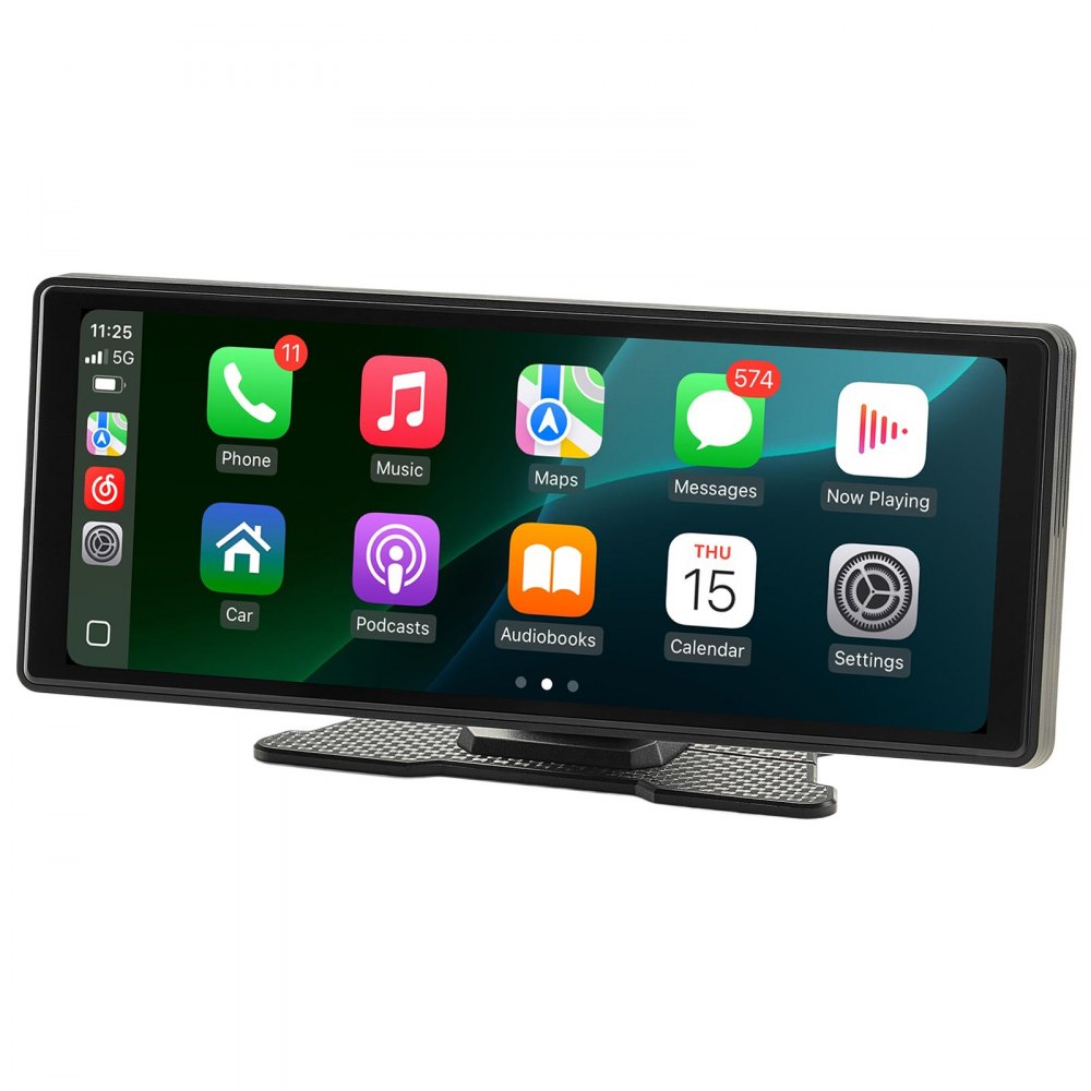 Kabelloses Autoradio (254 mm), tragbares Radio mit Touchscreen, kompatibel mit Apple CarPlay Android Auto, CarPlay-Bildschirm für Auto mit Sprachsteuerung, Mirror Link, Bluetooth, GPS-Navigation Kabelloses Autoradio (254 mm), tragbares Radio mit Touchscreen, kompatibel mit Apple CarPlay Android Auto, CarPlay-Bildschirm für Auto mit Sprachsteuerung, Mirror Link, Bluetooth, GPS-Navigation