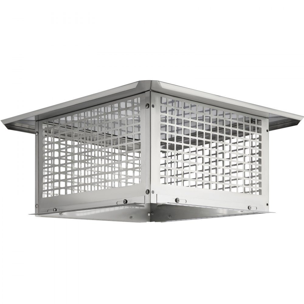 Couvercle de cheminée en acier inoxydable 304, 582x582x245mm, couvercle de cheminée, protection contre les oiseaux, hotte de cheminée, 2 méthodes d'installation, la cheminée est compatible avec différents types de cheminée