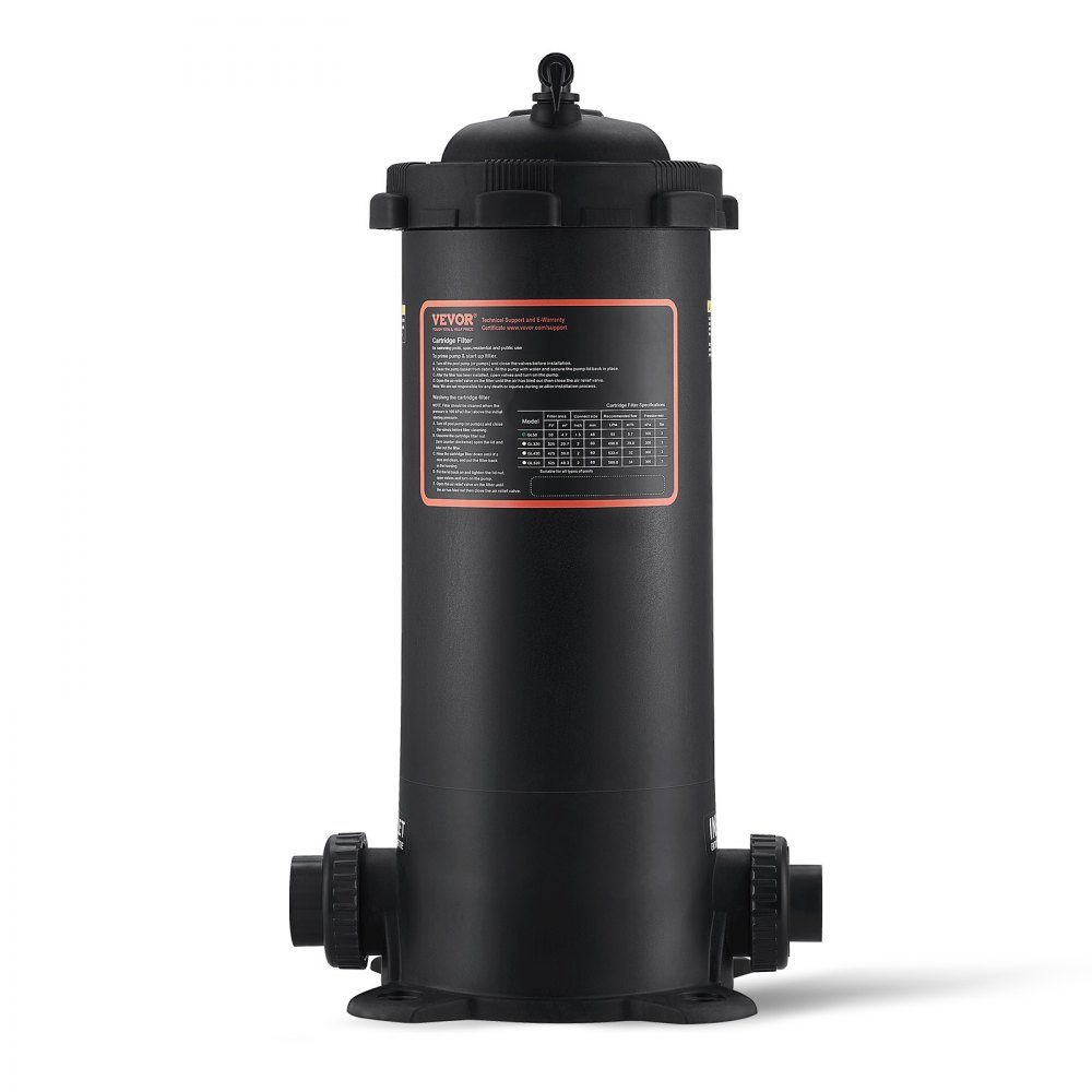 Cartridge-zwembadfilter 380 x 380 x 710 mm ingebouwd zwembadfilter, bovengronds zwembadfiltratiefiltersysteem met upgradefilter en lekvrije behuizing voor bubbelbaden spa-opblaaszwembaden