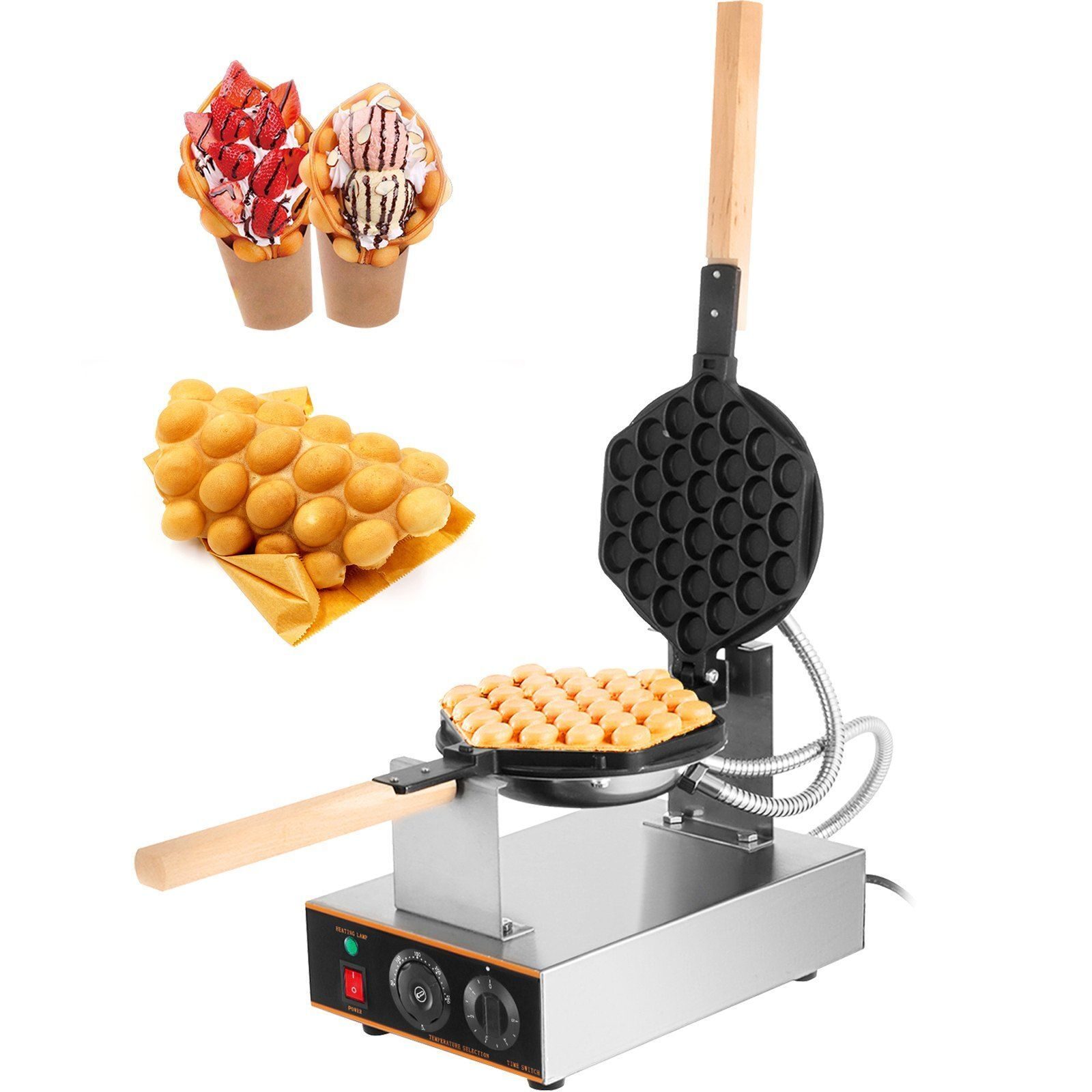 Restaurant Snack Waffle Machine 1400W Waffle Machine Waffle Iron 6kg Stainless Steel
