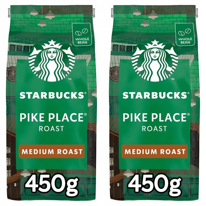 Starbucks House Mieszanka kawy średnio palonej w ziarnach 2x450g Starbucks House Mieszanka kawy średnio palonej w ziarnach 2x450g