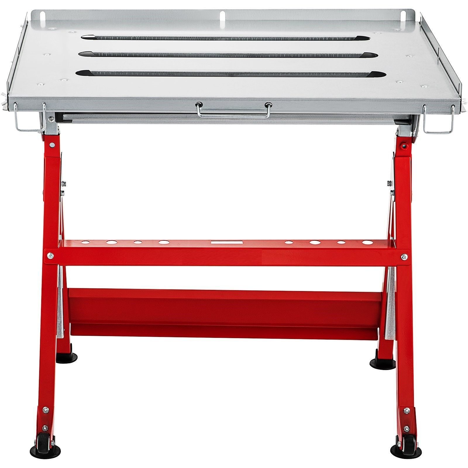 Table d'atelier table de soudage pliable avec inclinaison infinie jusqu'à 90° Etabli en acier au carbone avec plaque d'acier mobile chargeable jusqu'à 180 kg