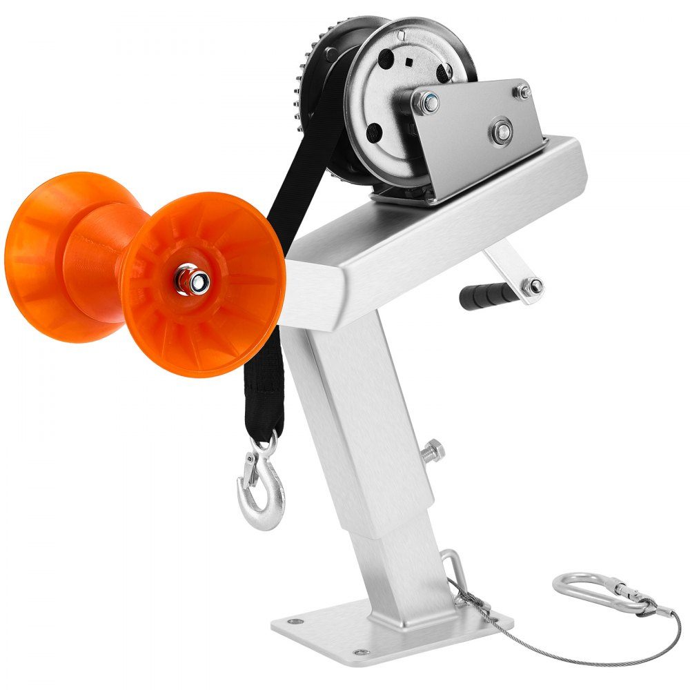 Bootsanhängersitz mit Riemenscheibe, 544 kg Winde und 51 mm x 7,6 m Windengurt, Bootswindenhalterung mit U-Bolzen für 50,8–76,2 mm B x 76,2–101,6 mm H Anhängerkupplung, Jetski, Segelboot, Schnellboot
