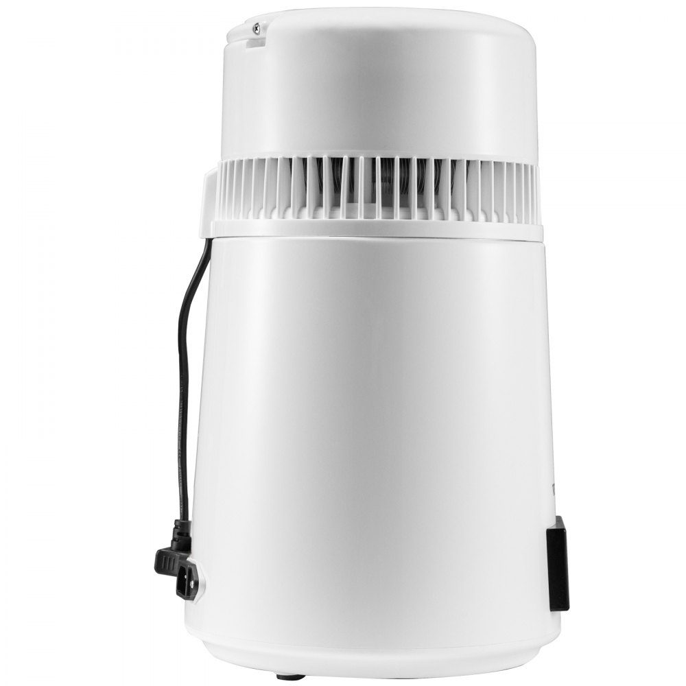 4L waterdestilleerder 750W distilleerder roestvrijstalen waterdestilleerder zuiver waterdestilleerder met glazen kan, waterdestilleerder 1L/uur waterdestilleerder met dubbel temperatuurdisplay
