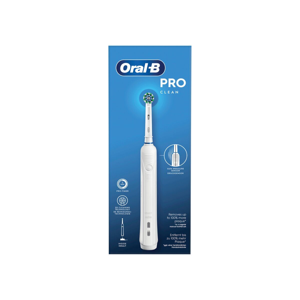 Oral-B elektrische Zahnbürste „Pro1 Clean“, inklusive Ladestation (weiß)