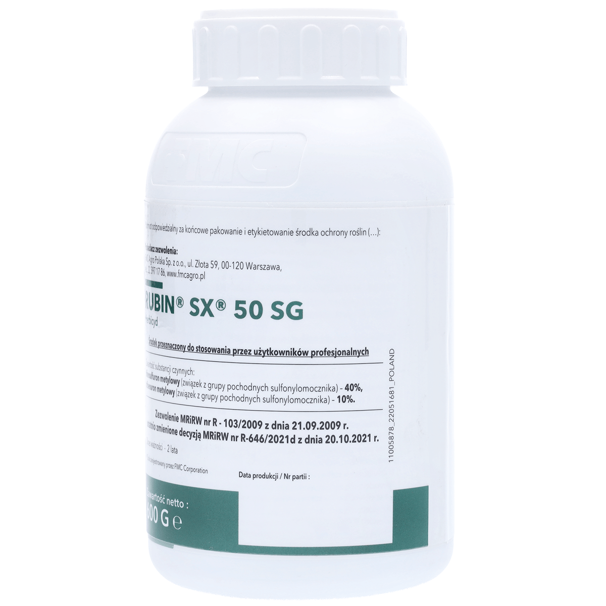 Rubin SX 50 SG (Tifensulfuron und Tribenuronmethyl) FMC – Herbizid