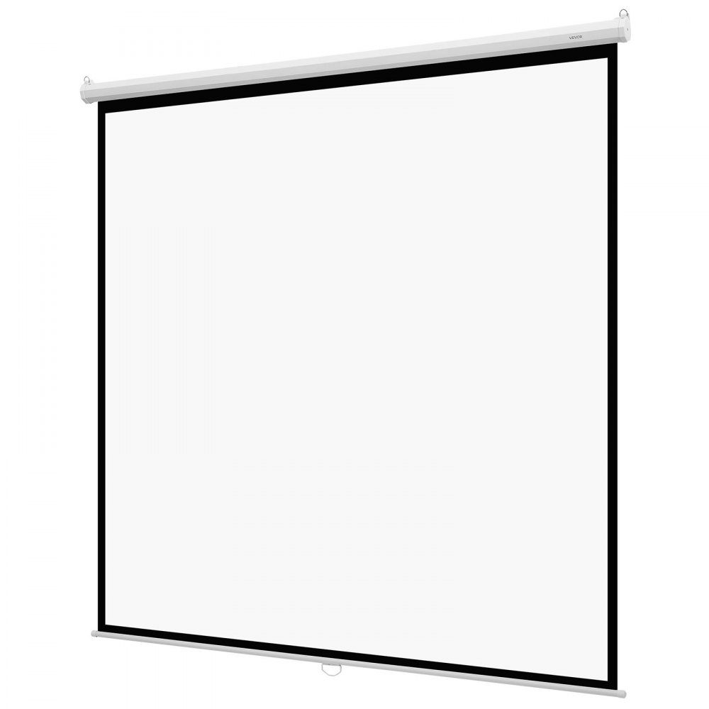 Manual Projection Screen, 120 Inch 1:1 4K 1080 HD Retractable Projection Screen, Wall Mounted Movie Projection with Pull Rope, Portable Rolling Screen Home Theater