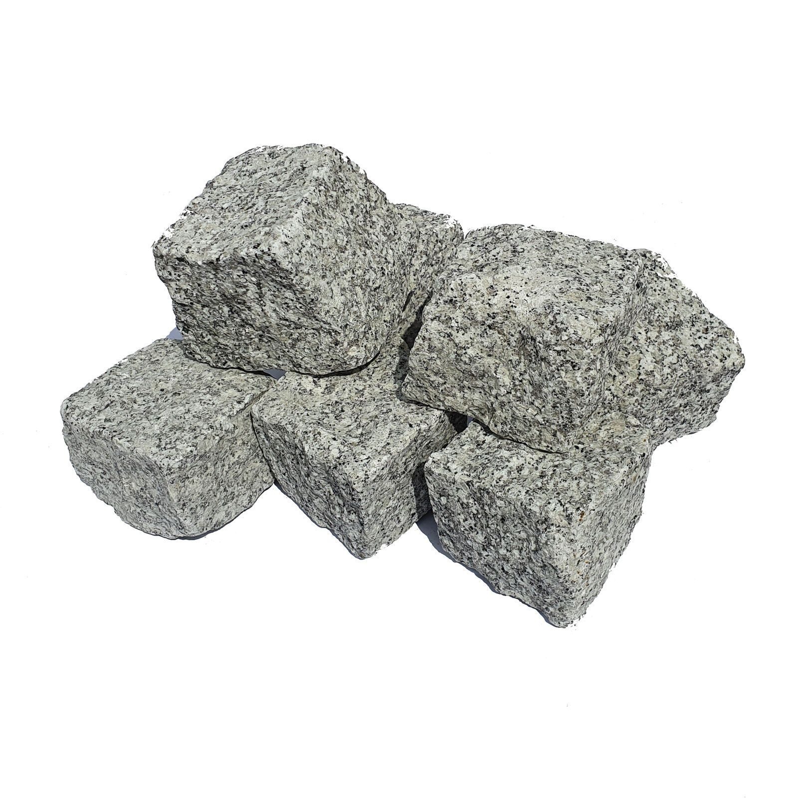 Granitpflastersteine ​​1 Tonne Naturstein 9/11 grau DIN EN 1342 - 1000 kg