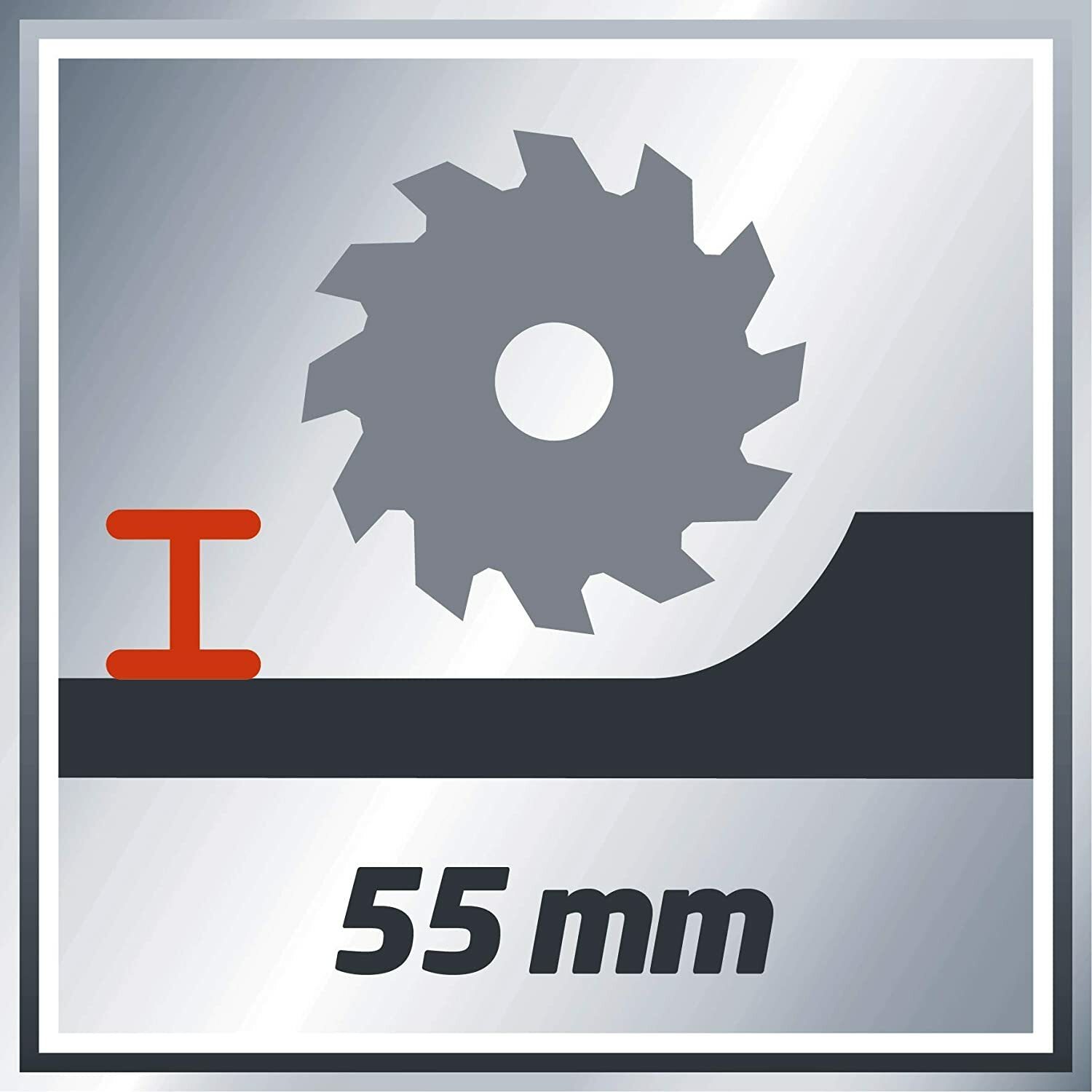 Einhell hand circular saw TC-CS 1200 (1230 W, max. 55 mm, saw blade Ø 160 mm, 24 teeth, rip fence)