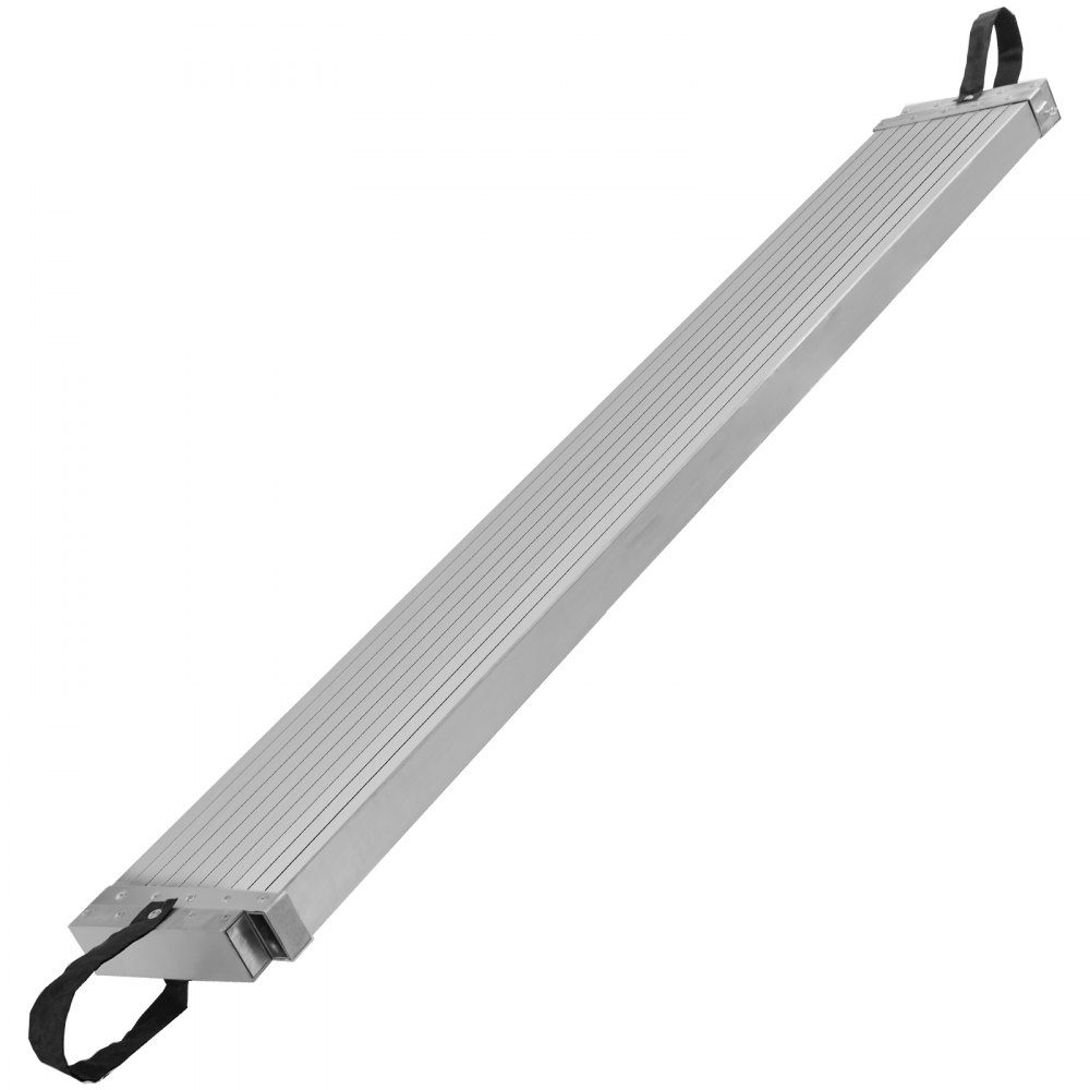 Teleskop-Arbeitsplanke aus Aluminium, 8–12 Fuß, 500 Pfund Tragkraft, 31,8 cm breit, Aluminium-Gerüstbrett, Verlängerung, Bühnenbrett mit rutschfester Plattform, Gerüstleiter-Zubehör