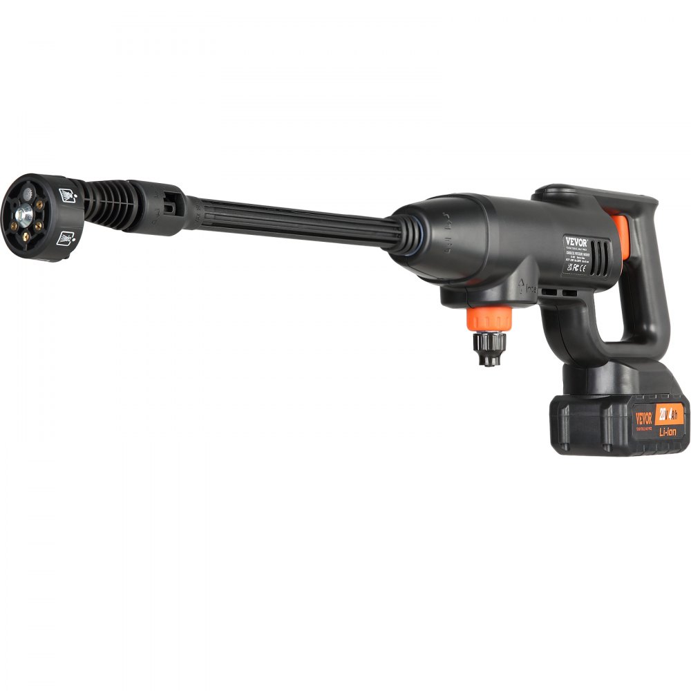 Akku-Hochdruckreiniger, kabelloser Wasser-Hochdruckreiniger, Spritzpistole, Hochdruckreiniger-Pistole (220W 21V, 40bar, für mobile Reinigung und Bewässerung, 4L/min, inkl. Zubehör, Ladegerät)
