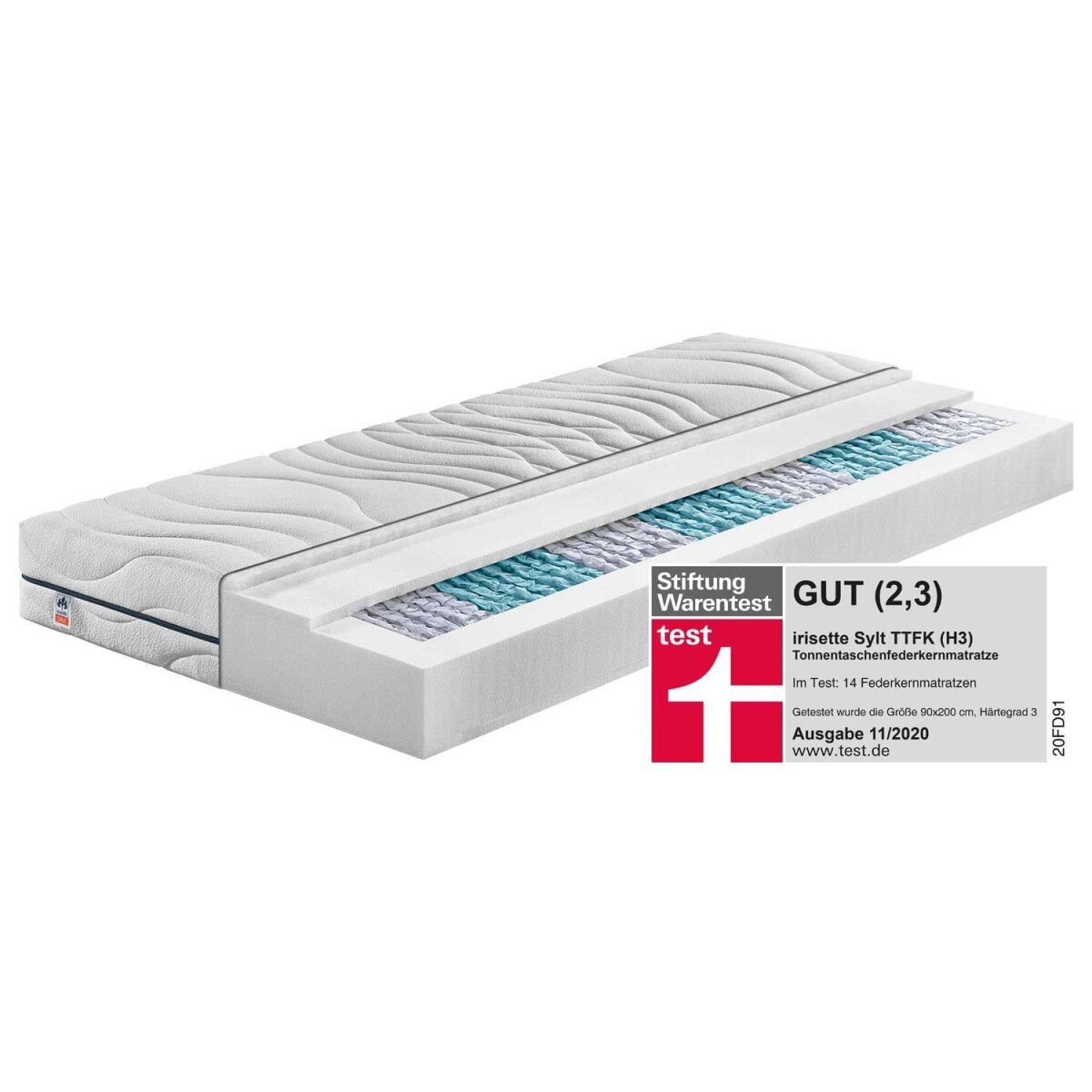 Matelas à ressorts ensachés irisette® 7 zones »Sylt«
