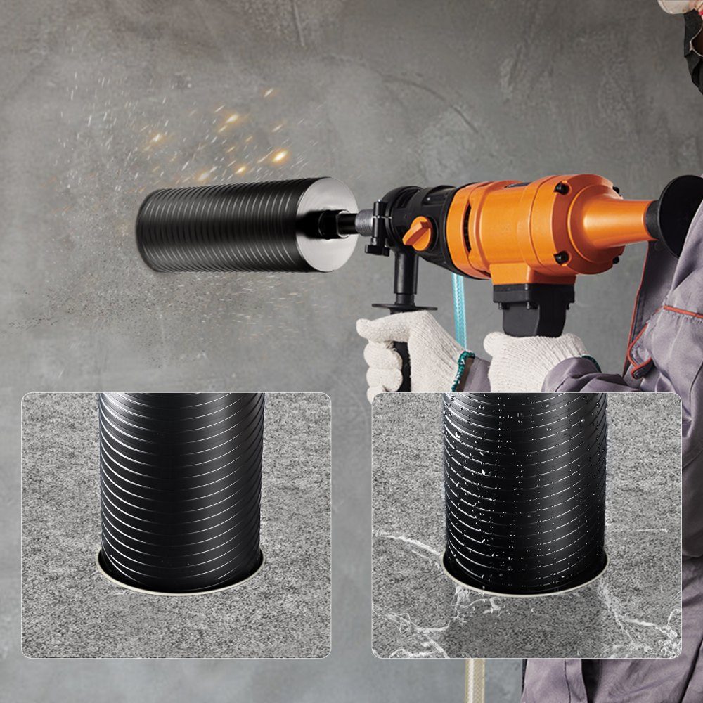 Diamond Core Drill, 108mm Wet/Dry Diamond Core Drill for Bricks and Blocks, Concrete Core Drill with Guide Drill and Saw Blade, 241.3mm Drilling Depth, 5/8"-11 Female Thread