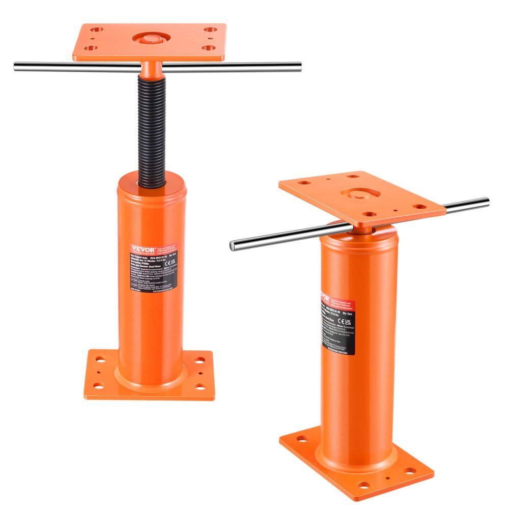 Home Use Floor Jack 2 Pack Height Range: 12" to 16" Maximum Load Capacity per Unit: 100lbs Adjustable Support Beam Basement Jack Post for Leveling Telescopic Steel Floor Jack for Temporary Support