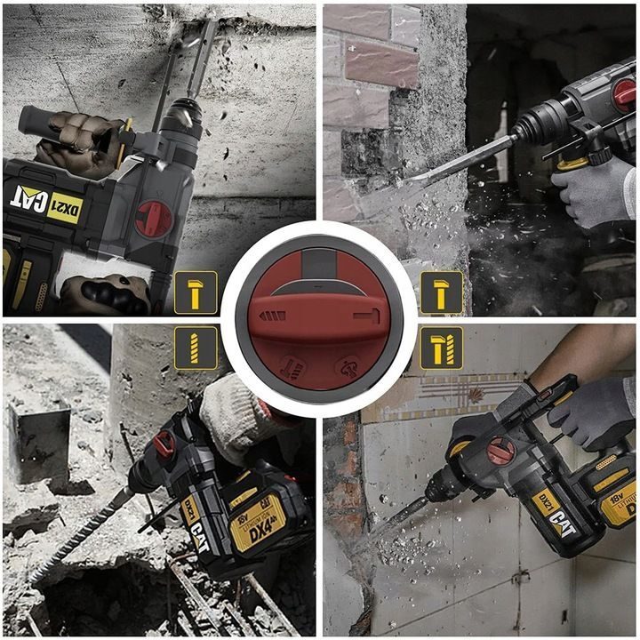 Brushless hammer drill CAT DX21 18V 2x4.0Ah in case