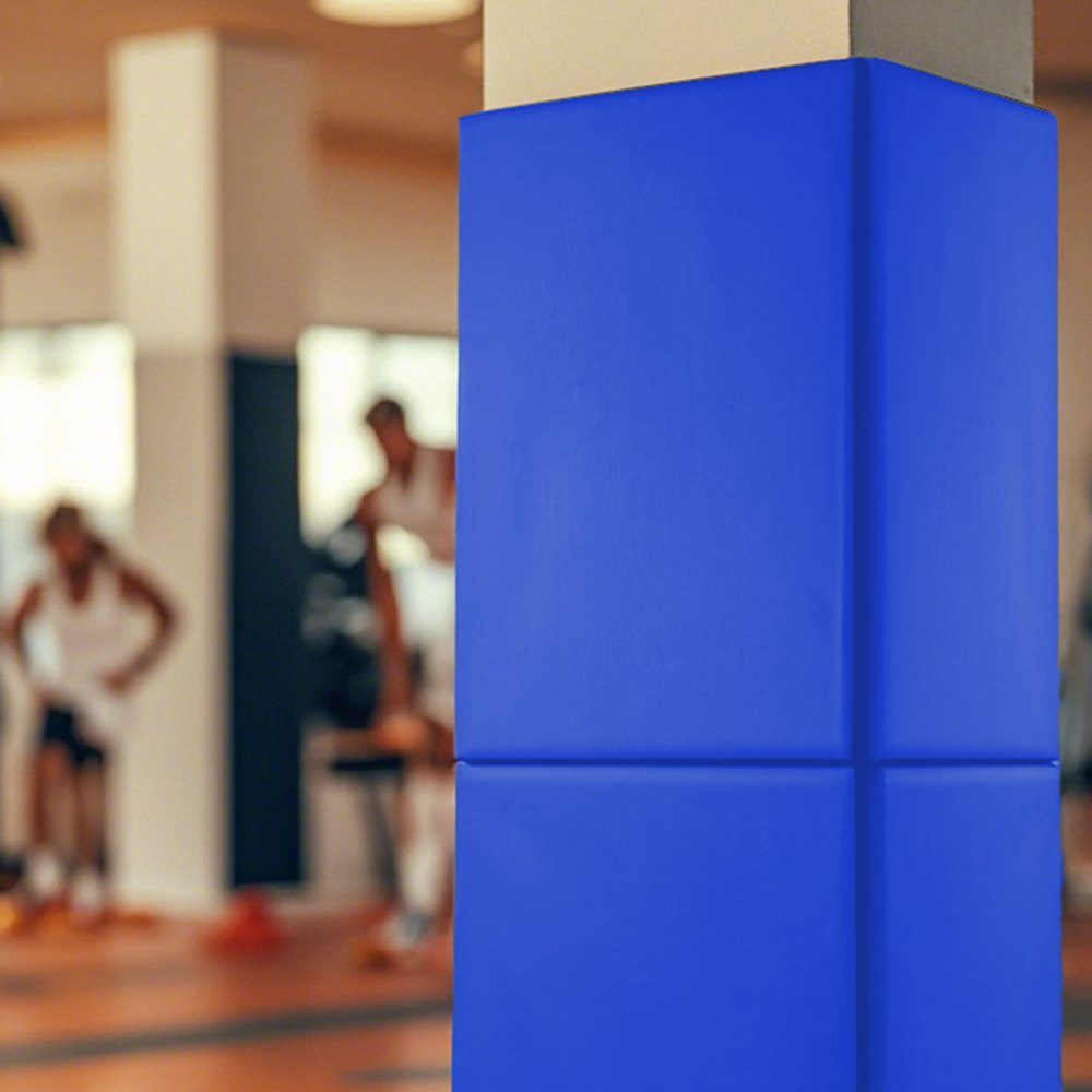 Gym Wall Pad (180 x 60 x 5 cm), Tear-Resistant Wall Mat, Removable High Density Foam Padding for Wall Mounting for Basketball Courts, Basement Protective Pad, Blue