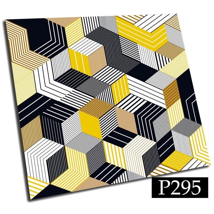 9x dalles PVC autocollantes, 30x30 cm, lignes rétro