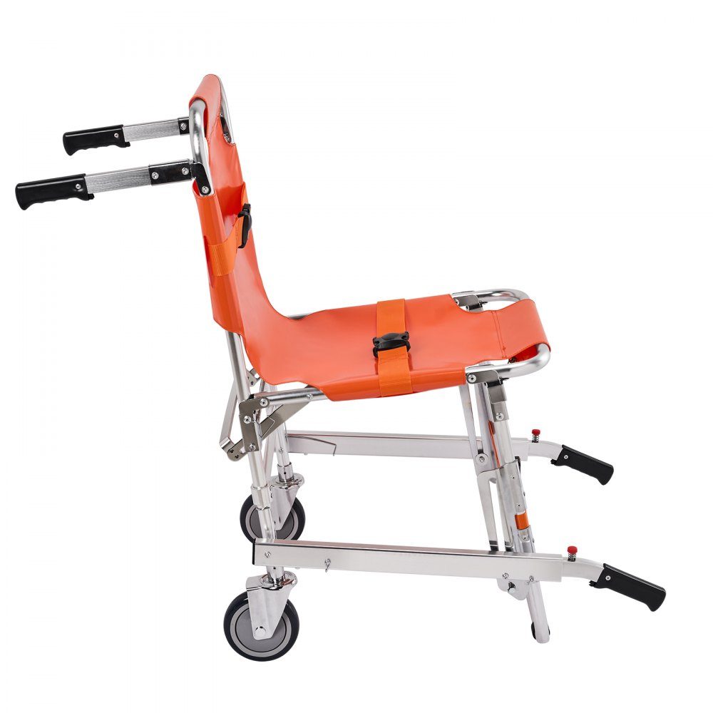 Krzesło schodowe EMS, nośność 159 kg, składany aluminiowy wózek inwalidzki do wspinaczki awaryjnej z 2 kołami, przenośna winda schodowa, karetka pogotowia, strażak, ewakuacja dla osób starszych i niepełnosprawnych