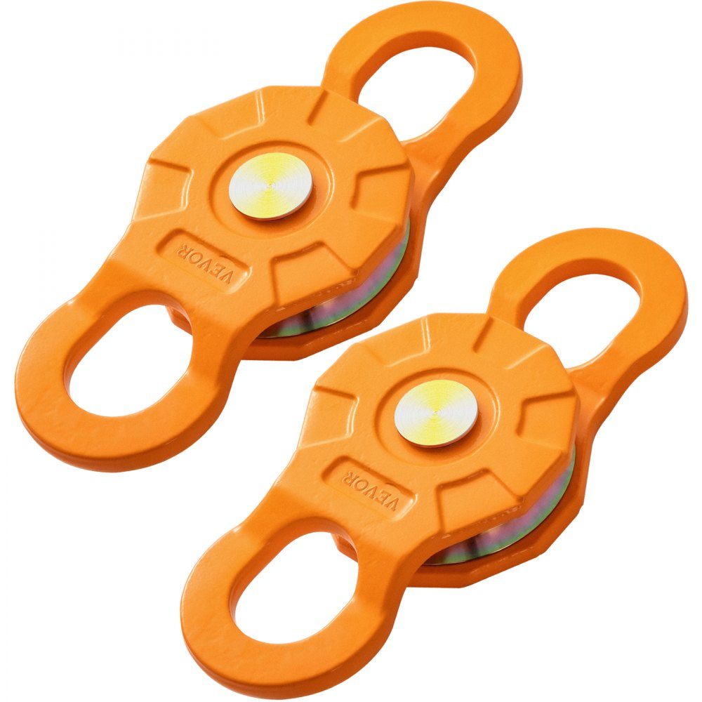 Snap Block, 11T/25lb Working Load Limiter, Heavy Duty Winch Pulley for 14mm Synthetic Rope or Soft Shackles, Off-Road Recovery Accessories for Tractor, Truck, ATV and UTV, 2 Packs