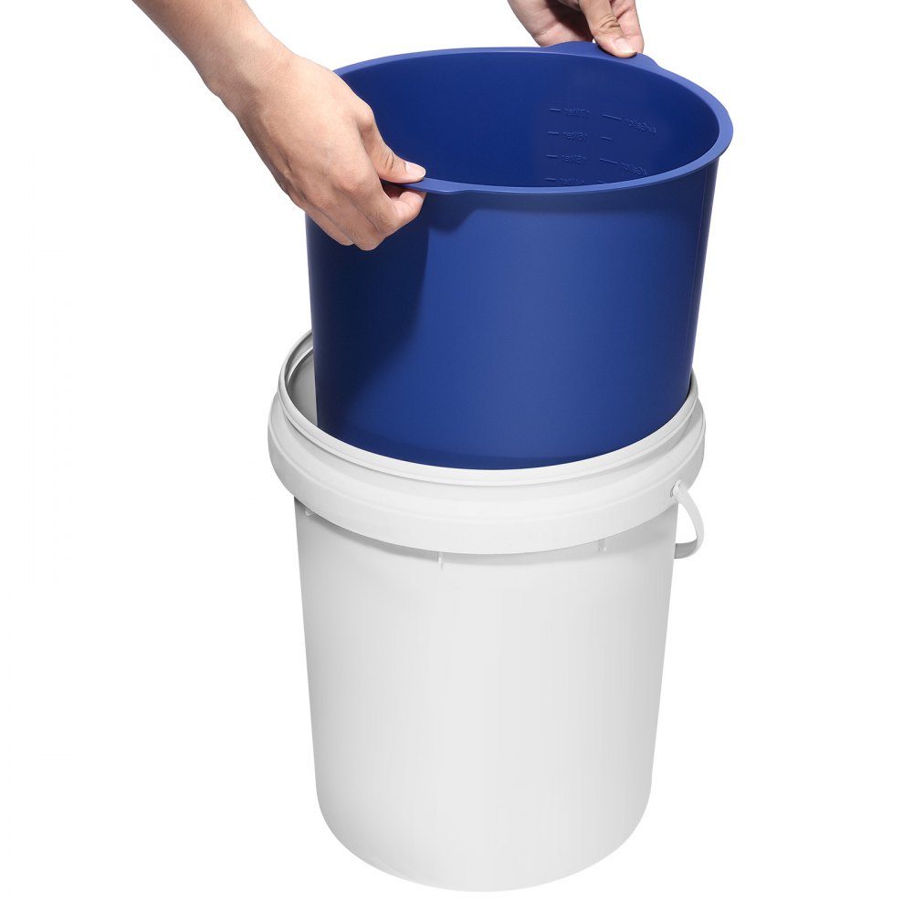 Bucket Liner 6L Silicone Concrete Mixer Bucket Liner Reusable for Mixing Thin Set Mortar, Paint, Concrete and Epoxy Resin Food Grade Bucket Liner Blue