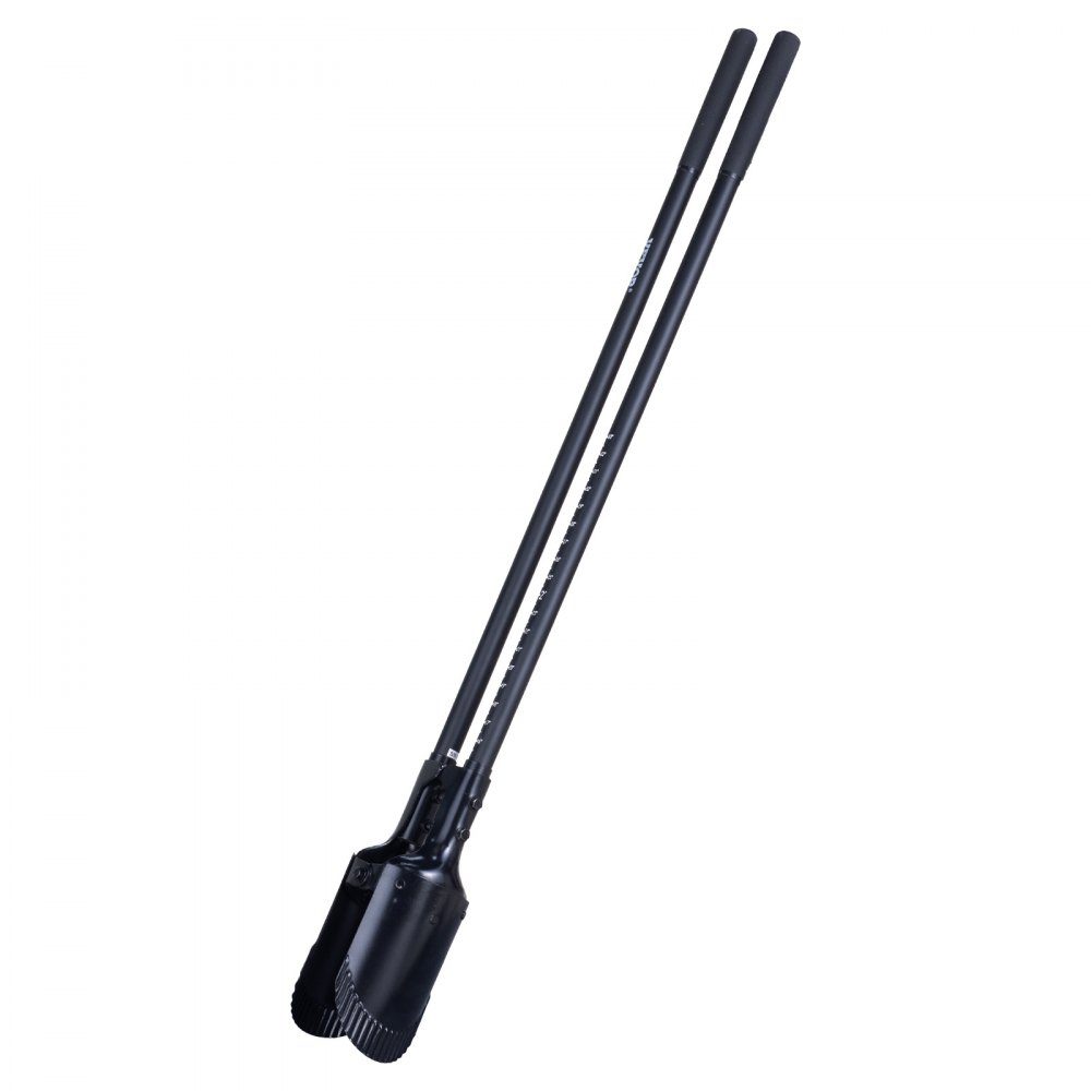 Aardegatgraafmachine 1460 mm, zware handgraafmachine met glasvezelhandvat, handgraafmachine met schaalmarkeringen en metalen blad, grondboorgereedschap voor graven in de tuin en buiten