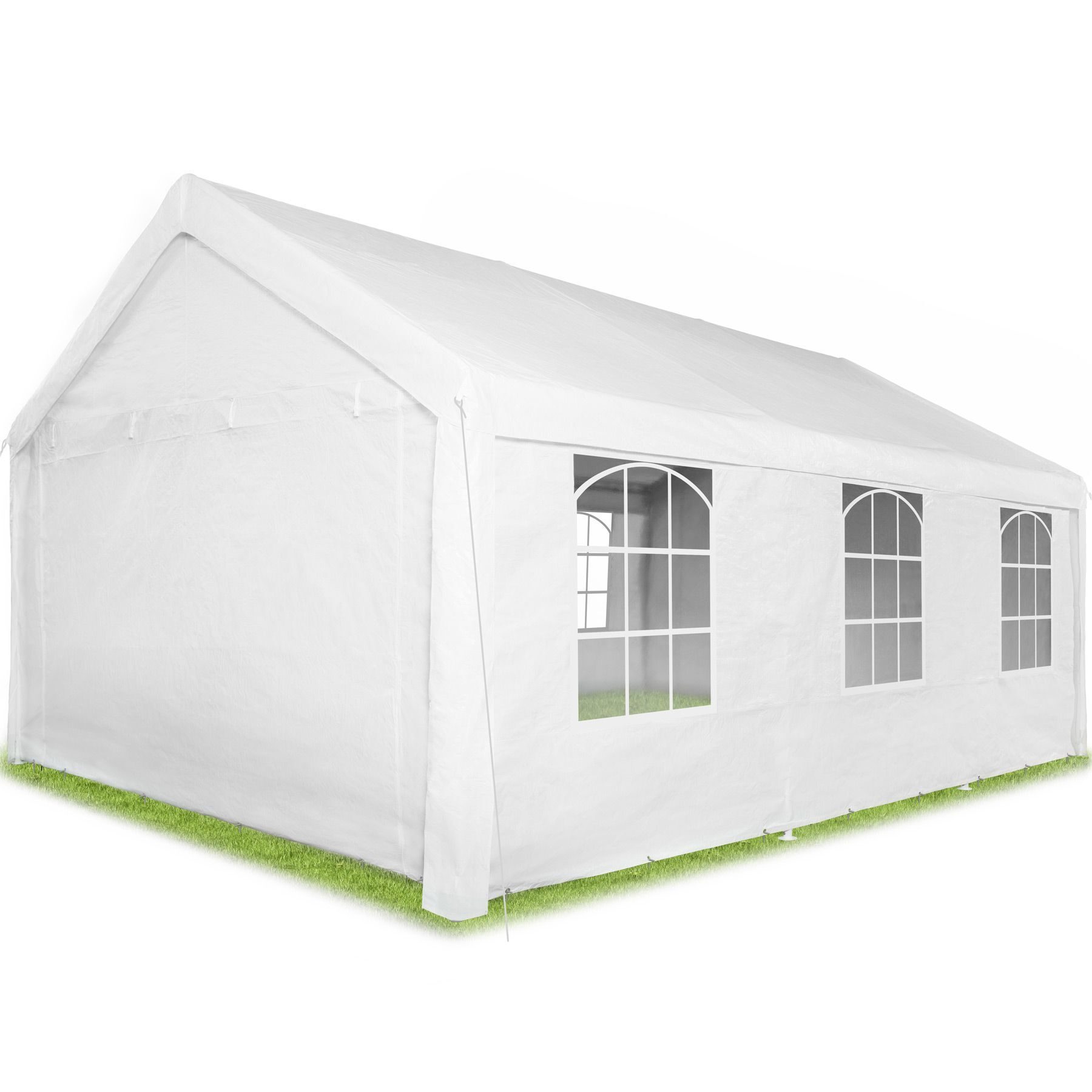 Pavillon 6x4m wasserdichtes Partyzelt Gartenparty Camping Festivalzelt + Seitenteile