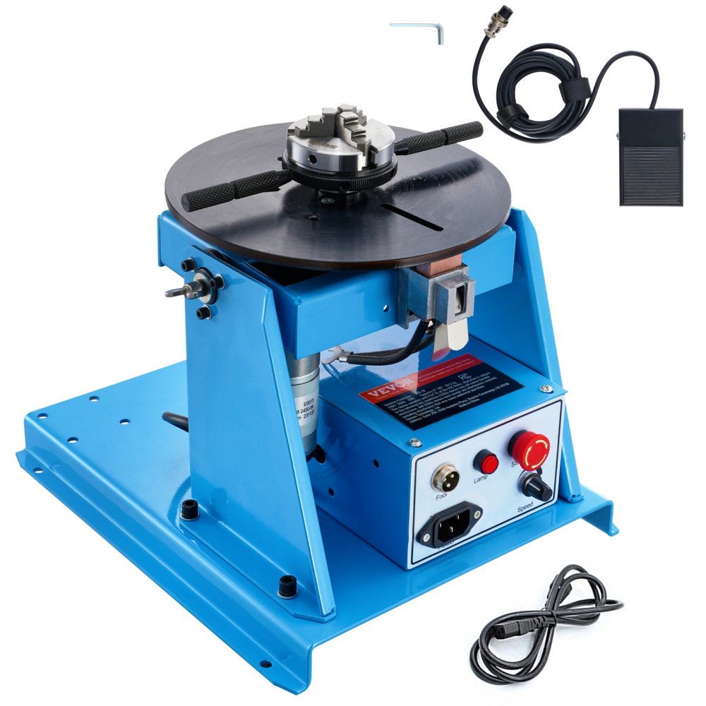Lasdraaitafel 20 W lasversteller 1-12 rpm manipulator 10 kg (horizontaal)/5 kg (verticaal) draaitafel 0-90° kantelhoek K01-63 drieklauwplaat voor snijden, slijpen, monteren Lasdraaitafel 20 W lasversteller 1-12 rpm manipulator 10 kg (horizontaal)/5 kg (verticaal) draaitafel 0-90° kantelhoek K01-63 drieklauwplaat voor snijden, slijpen, monteren