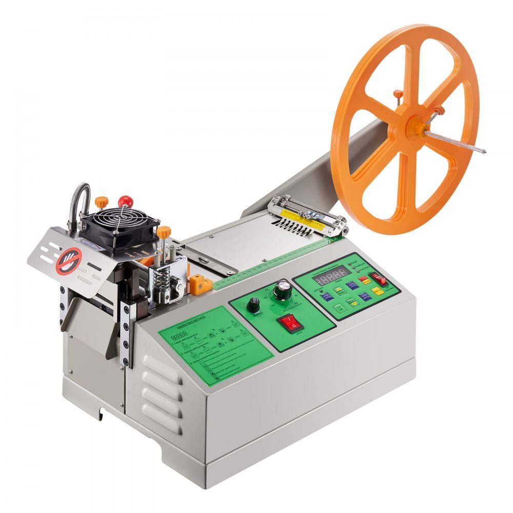 Automatische Gurtschneidemaschine, Heiß- und Kalt-Gurtschneider mit einstellbarer Temperatur und LCD-Display, Reißverschluss-Gurtschneider für Nylongurte, Gummibänder, Schnürsenkel
