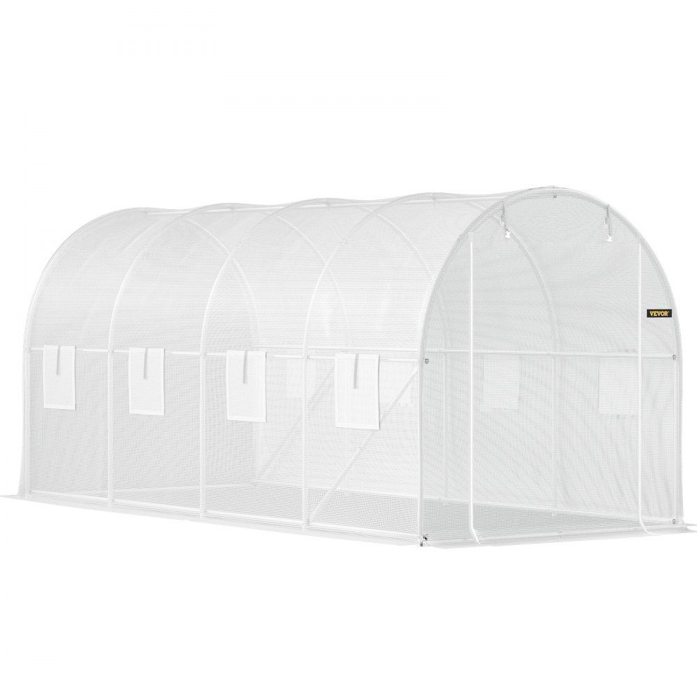 Greenhouse 4.6 x 2.1 x 2.1 m Cold Frame Film Greenhouse Galvanized Steel Frame and PE Cover Greenhouse Waterproof and UV Resistant Tomato Greenhouse Ideal for Growing Vegetables and Flowers