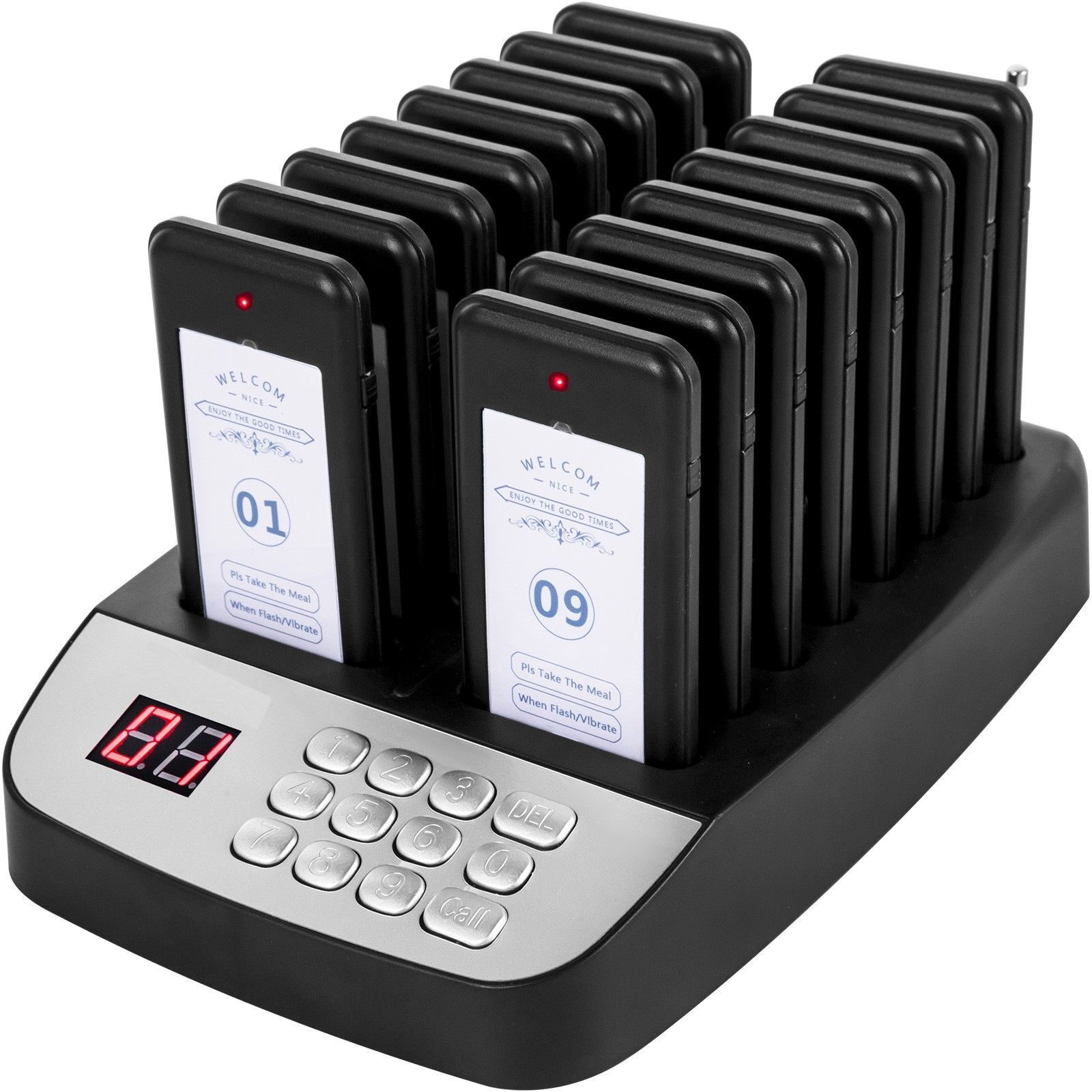 Restaurant Pager System Kundenrufsystem 16 Pager für Food Trucks Bar Gastro Restaurant Food Truck Kundensystem