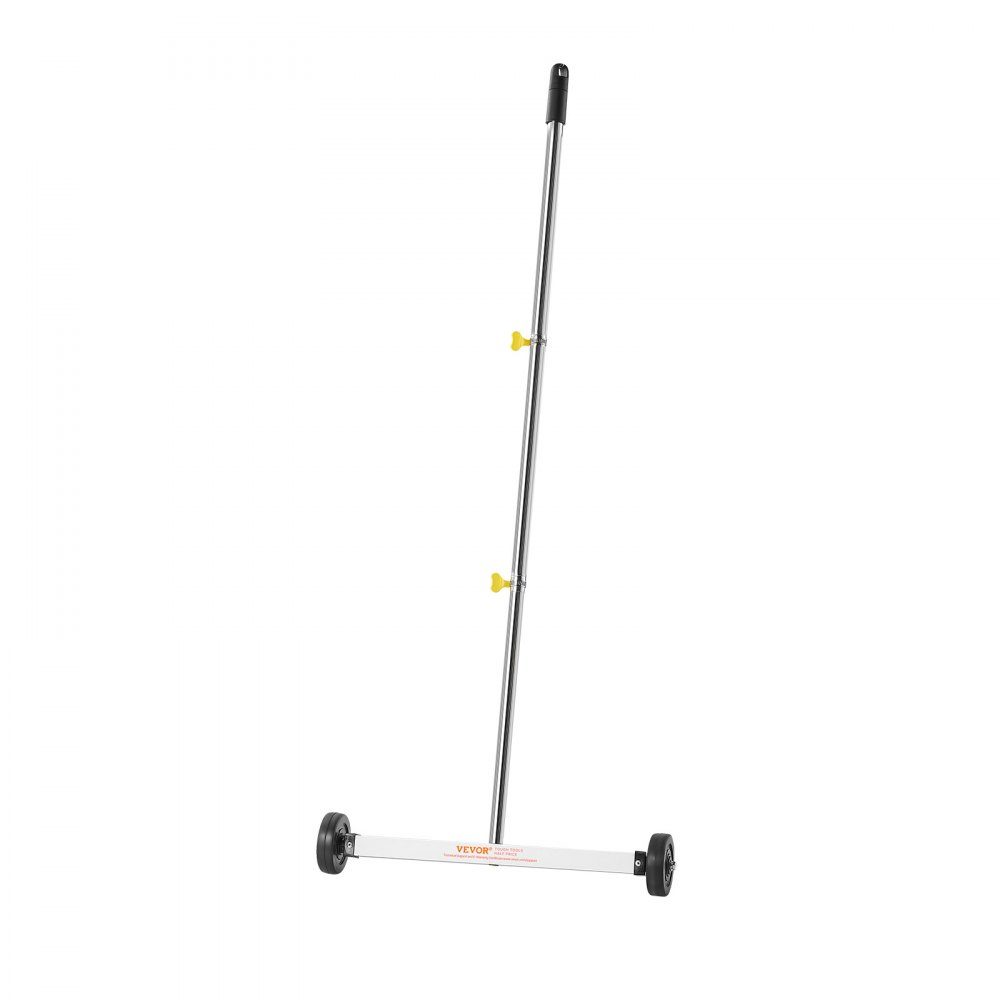 Magnetic sweeper Magnetic sweeper with wheels 43 cm, 4.5 kg load capacity, magnetic broom with adjustable handle, for picking up nails and screws, cleaning for garages, roof projects