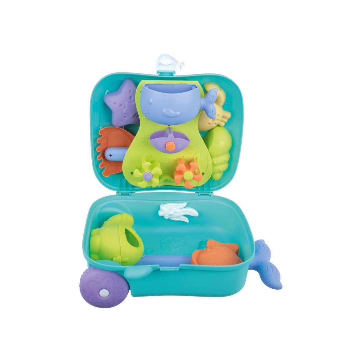 LUPILU® Rollkoffer mit Strandspielzeug (Blau)