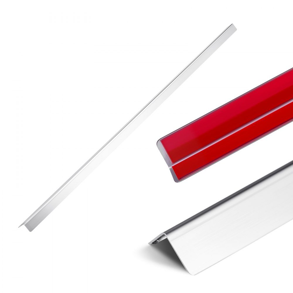 Wandkantenschutz, 25 x 25 x 1217 mm, 10 Stück, Winkelprofil, Eckschutz aus Edelstahl, Wandschutz mit 3M-Klebeband, 90-Grad-Winkel, ideal für Zuhause, Büro und öffentliche Räume